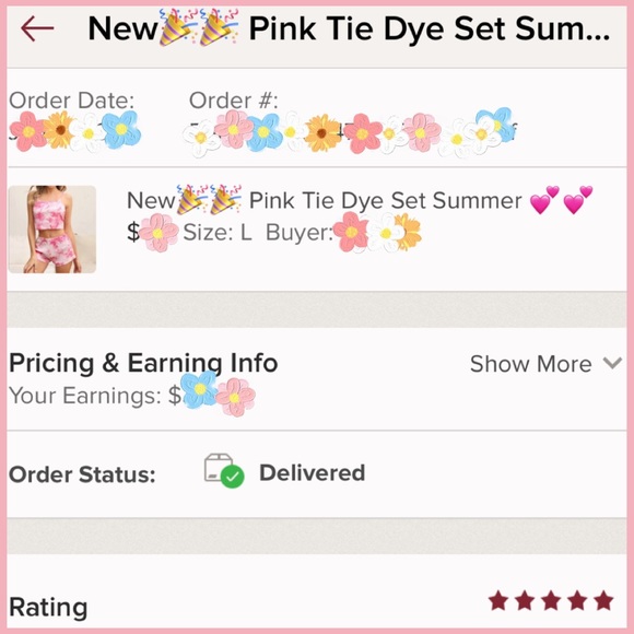 SALE🎉 Pink Tie Dye Set Summer 💕💕 - Picture 4 of 4